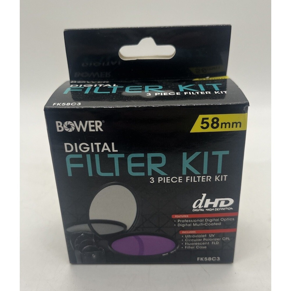 Bower Digital FK52C3 Digital Multi-Coated UV CPL‎ FLD 3 Pieces Filter Kit 52mm